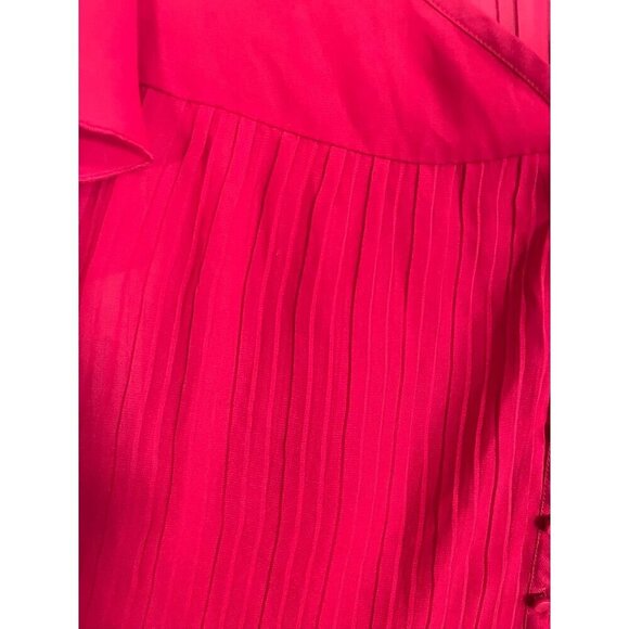 Lane Bryant Neutral Top 22 Red Flowy Festive Holiday Chic Feminine Workwear 80s - Picture 4 of 13